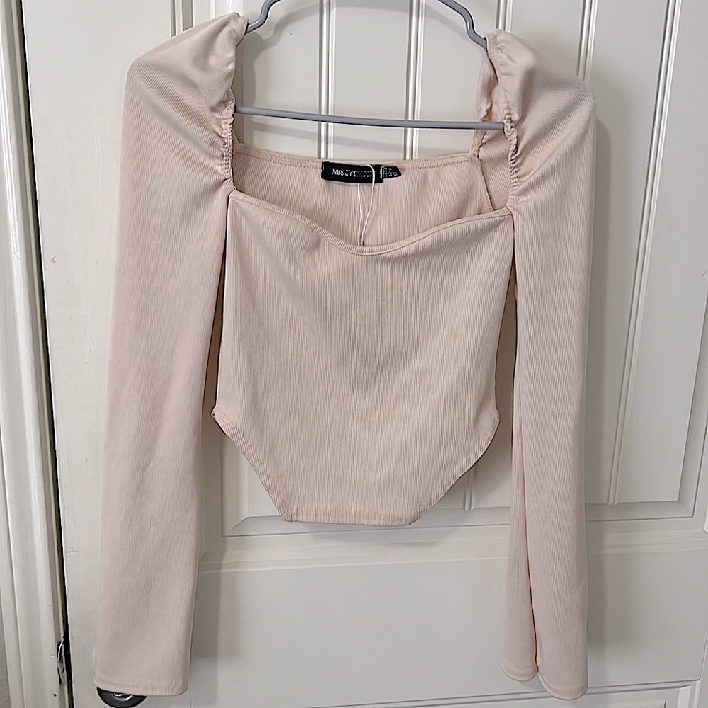 Long sleeve corset top